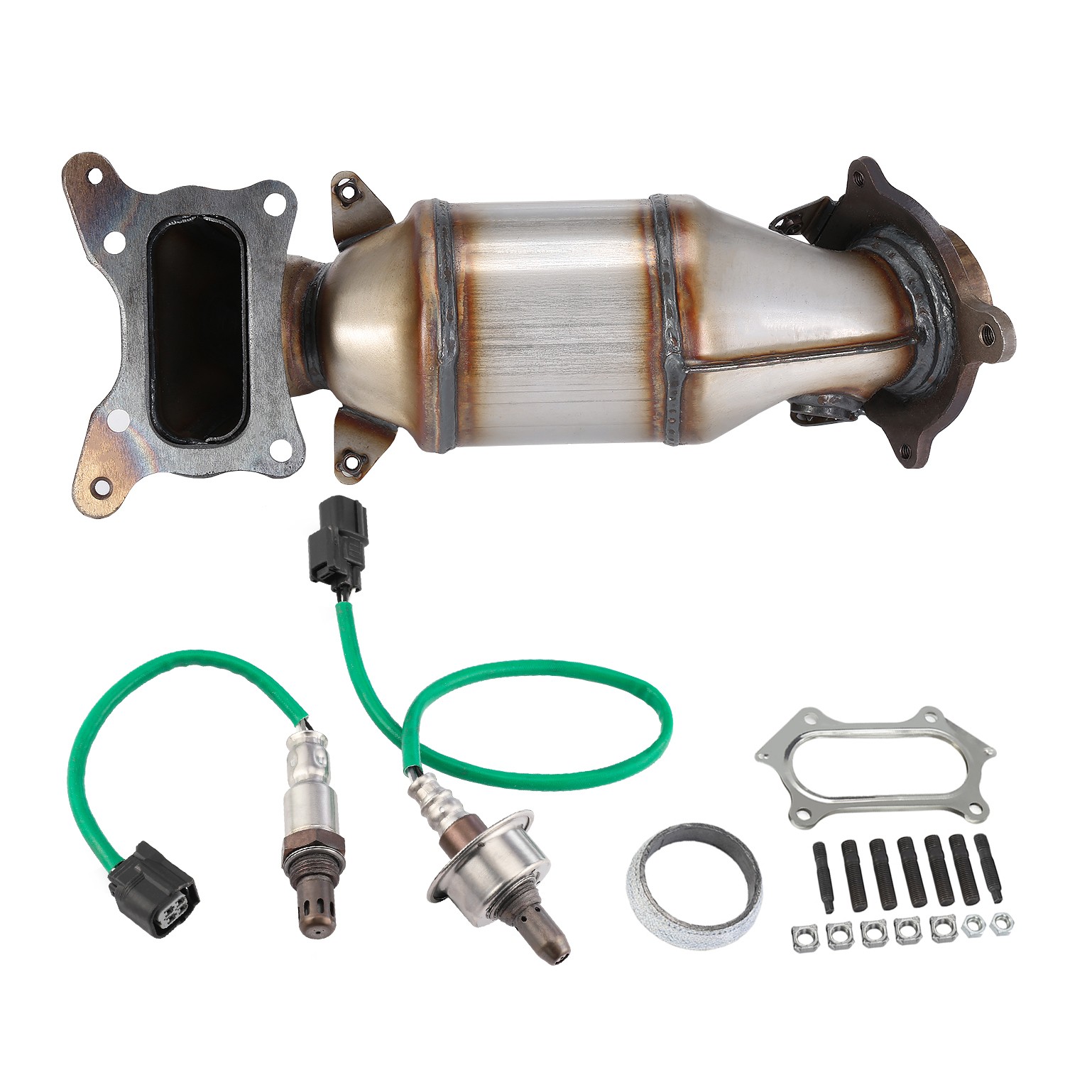 Front Catalytic Manifold Replace 17327 40870 Bolt On Connection Kit No Drilling