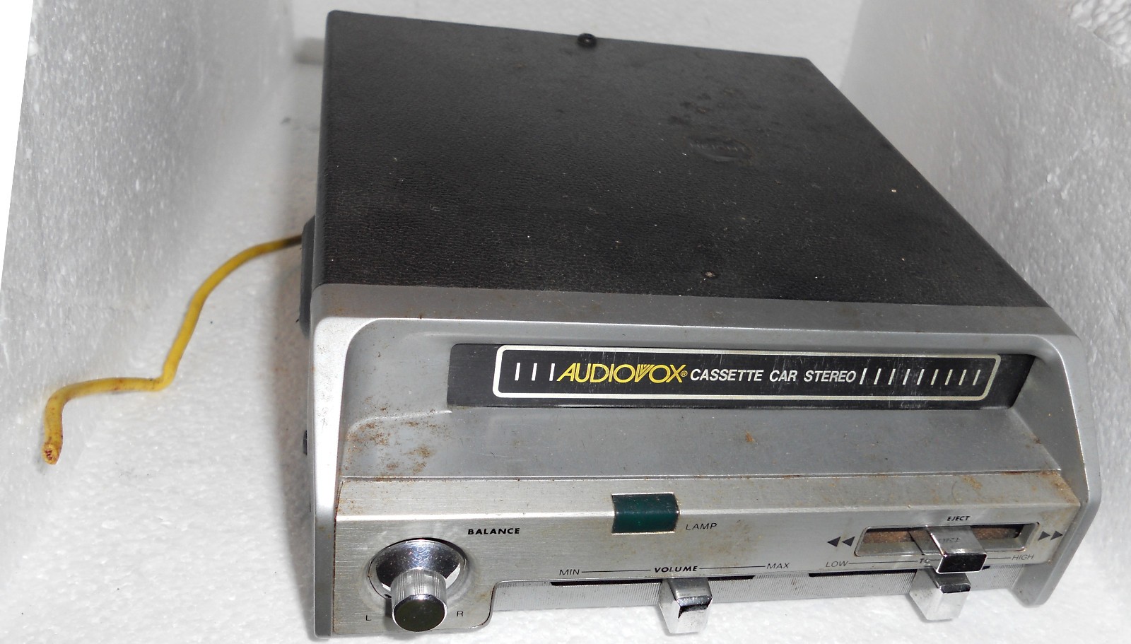 Clean 1970s Audiovox Cassette Tape Car Stereo Player Underdash Compact VTG