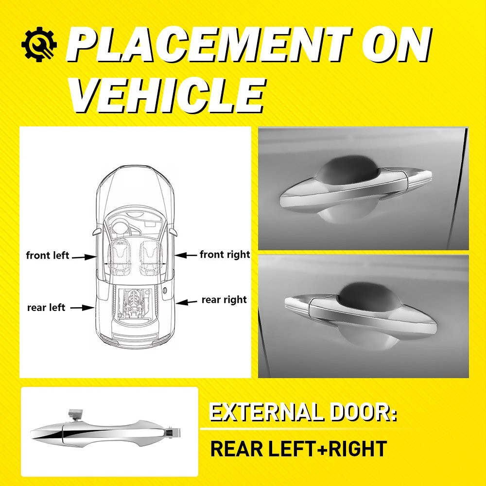 Exterior Door Handles 72680STXA02 AC1311107 For 2007-2013 Acura MDX Rear 2Pieces