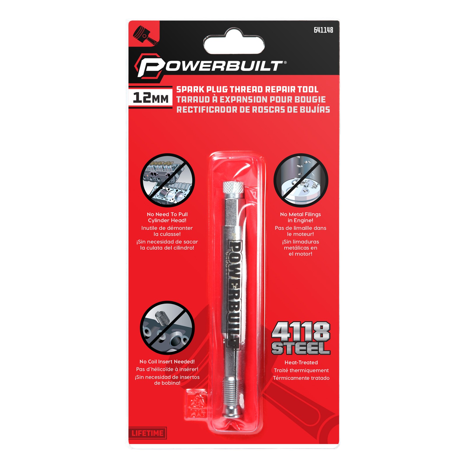 Powerbuilt 12 Millimeter Back-Tap Thread Repair Tool – 641148