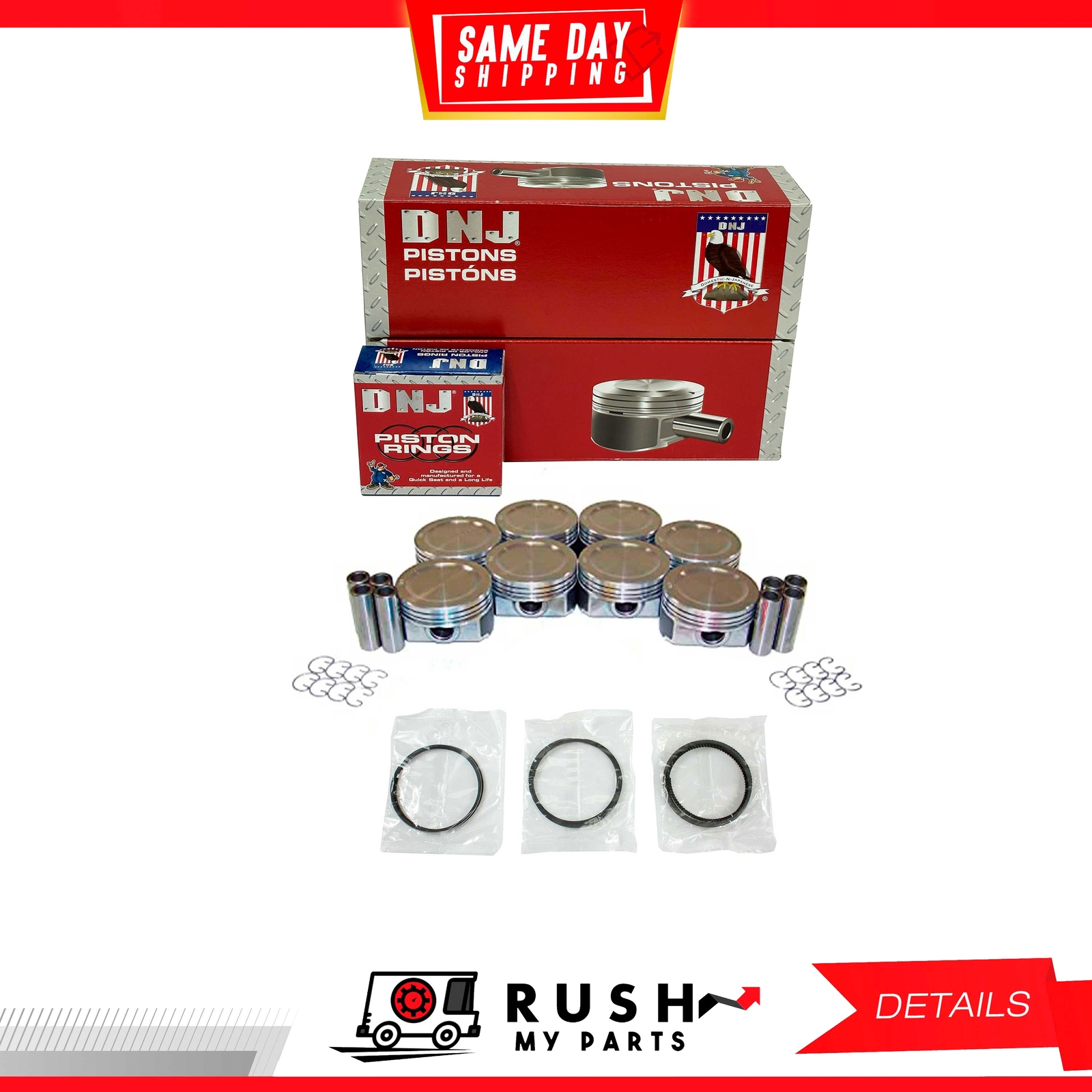 97-08 Piston and Ring Kit For Ford Blackwood 5.4L V8 DOHC 32v DNJ PRK4160