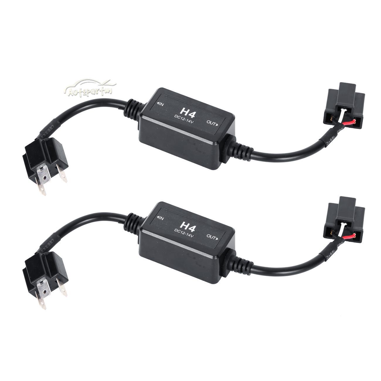 2Pcs H4 9003 LED Headlight Canbus Load Resistor Decoder Error Free Anti Flicker
