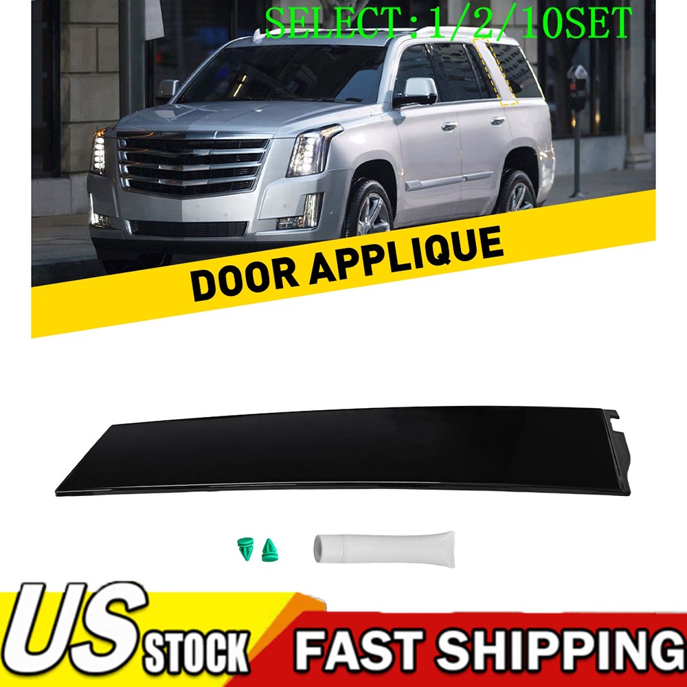Black 926-245 Door Applique fits Escalade Tahoe Yukon 22837465 84263148 1~10X