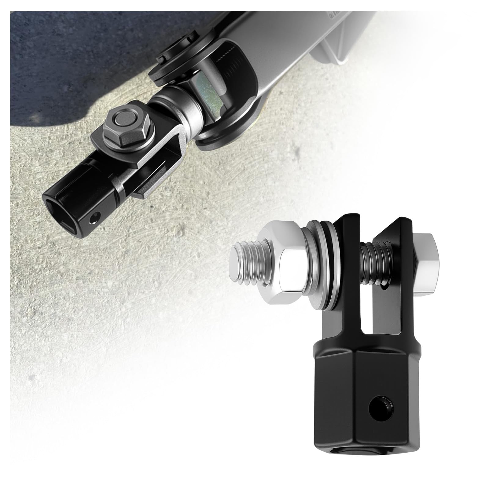 Car Scissor Jack Adapter Driven by 1/2″ Impact 1.98*1.63*0.87 inch, Black
