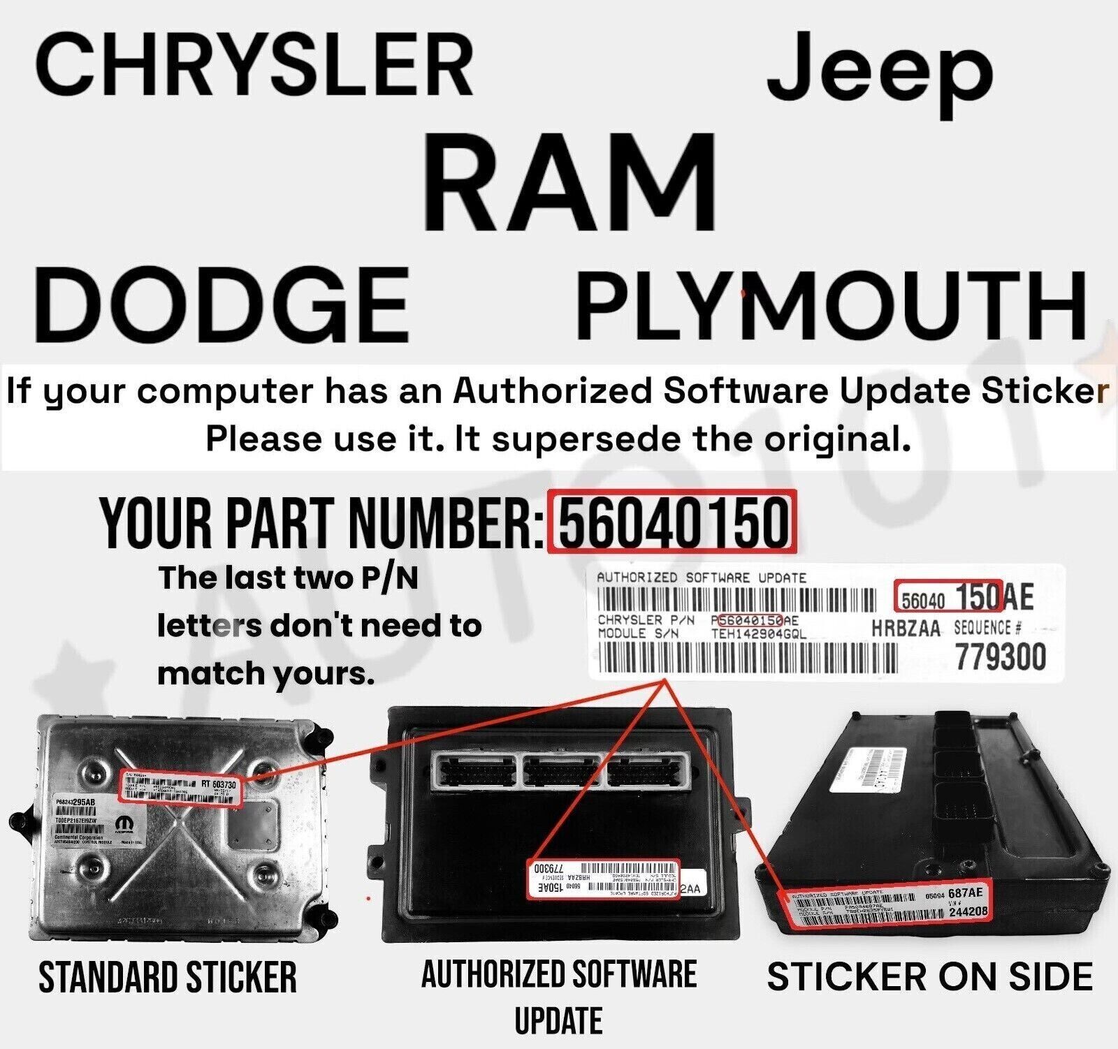 VIN Programmed 2015 Cherokee 2.4L AT Engine Computer 68284238 Plug&Play
