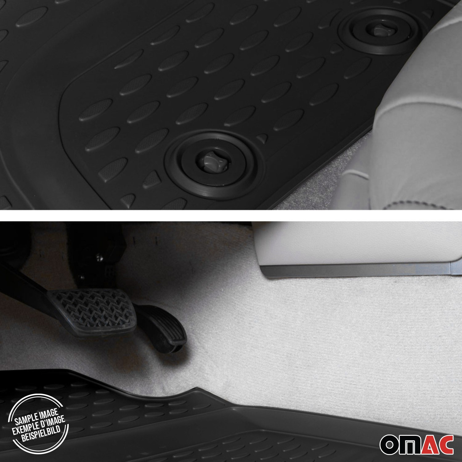 OMAC Floor Mats Liner for Lexus CT 200h 2011-2017 Black TPE All-Weather 4 Pcs