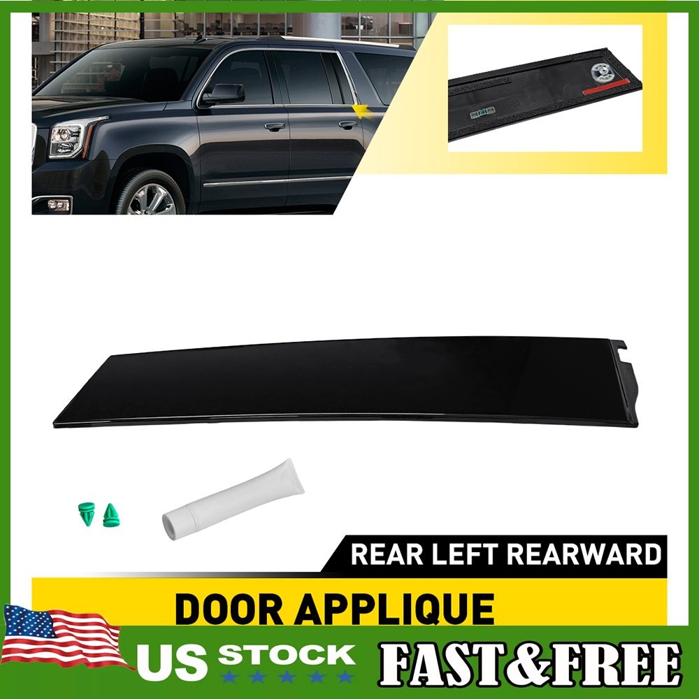 Black 926-245 Left Rear Rearward Door Applique Molding for Yukon Tahoe Escalade
