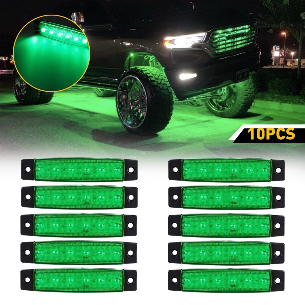 PC lens Waterproof ABS 10Pcs LED Side Marker lights indicator light Trucks Trail