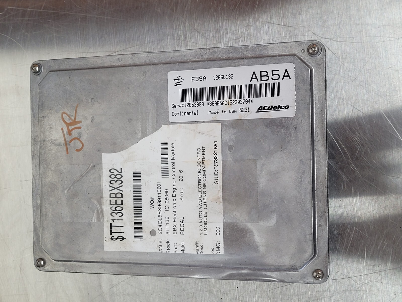 2013-2016 BuickRegal Engine Computer ECU ECM PCU PCM OEM 12666132 12653998 *J