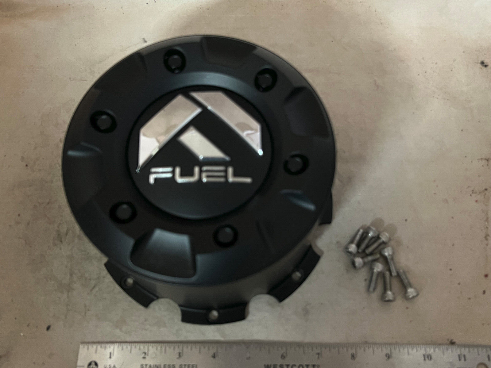 FUEL Wheels Matte Black Wheel Rim Hub Cover Center Cap 1003-37-1 1003-38 Dually