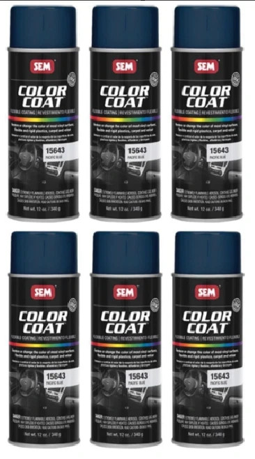 SEM 15643 Color Coat Pacific Blue Spray Paint Aerosol Can 12 oz. (6 Pack)