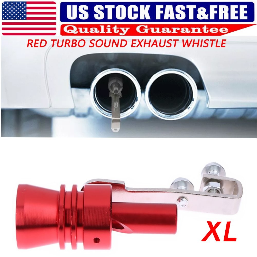 Red Vehicle Turbo Whistle For Car Exhaust System Motorcycle Oversized Roar Maker