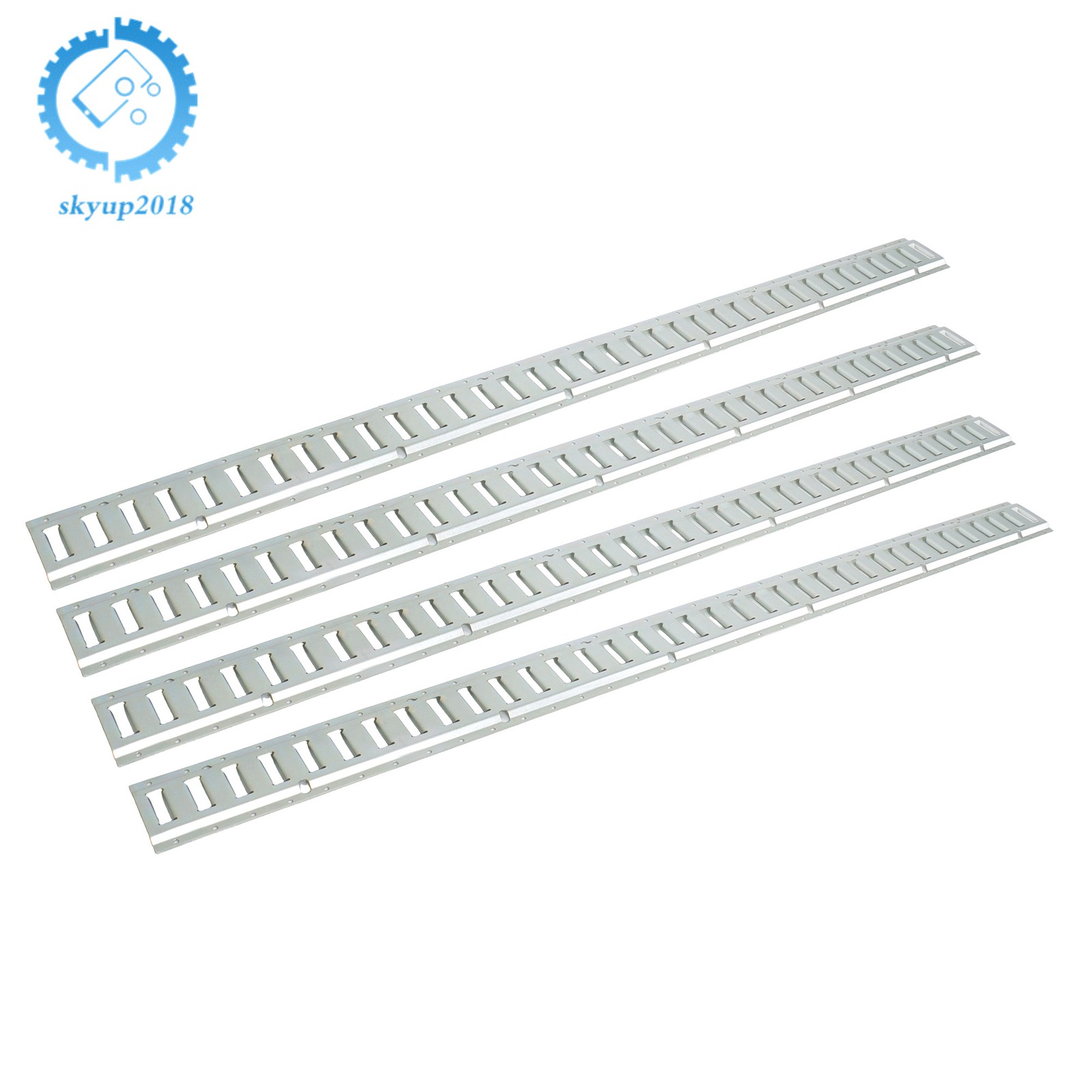 Silver 4 Pack 6 Foot E Track Rails, Zinc Plated Fit For Cargo Trailer Tie Down