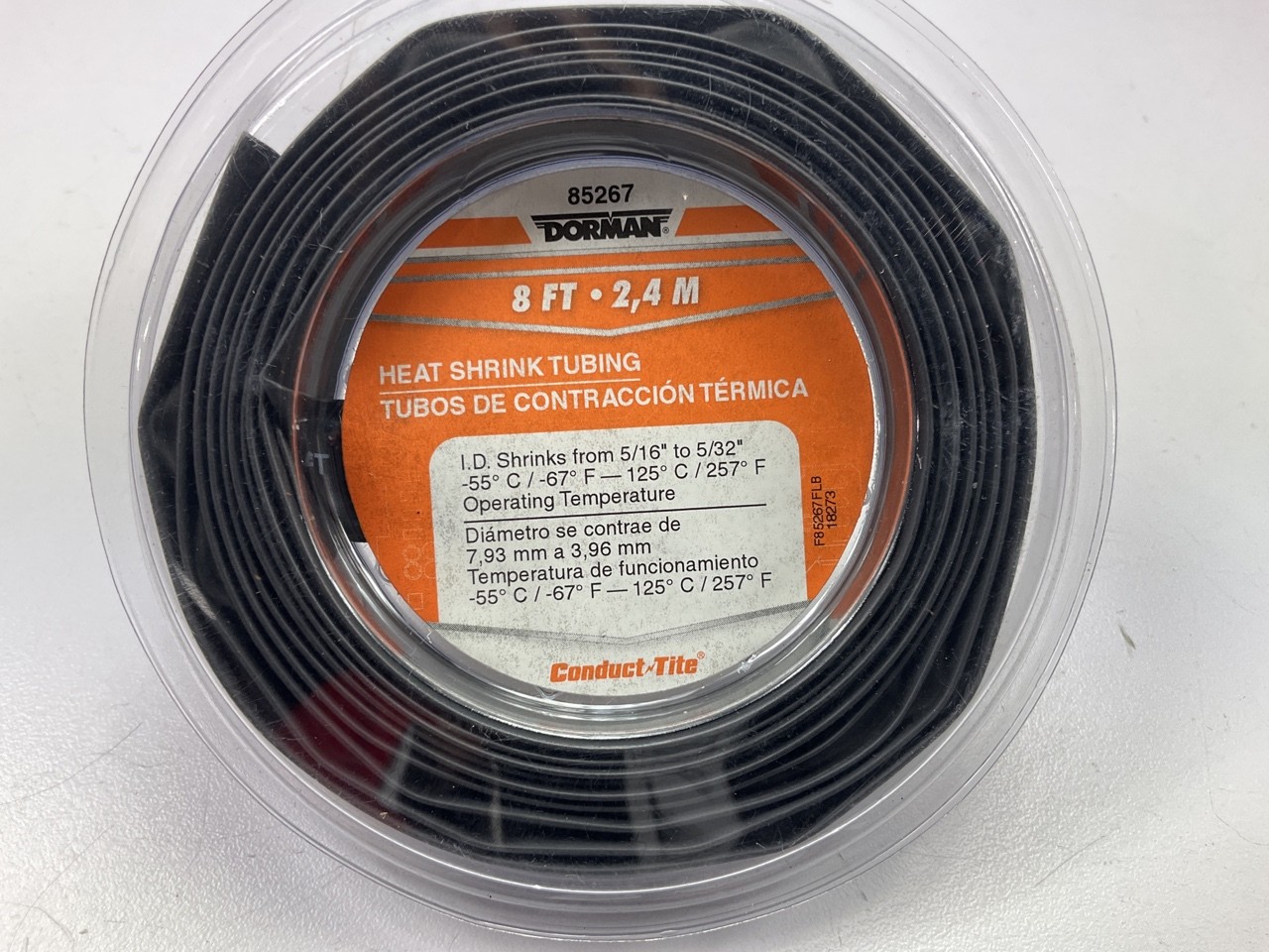 Dorman 85267 5/16 In. X 8 Ft. Black Polyolefin Heat Shrink Tubing