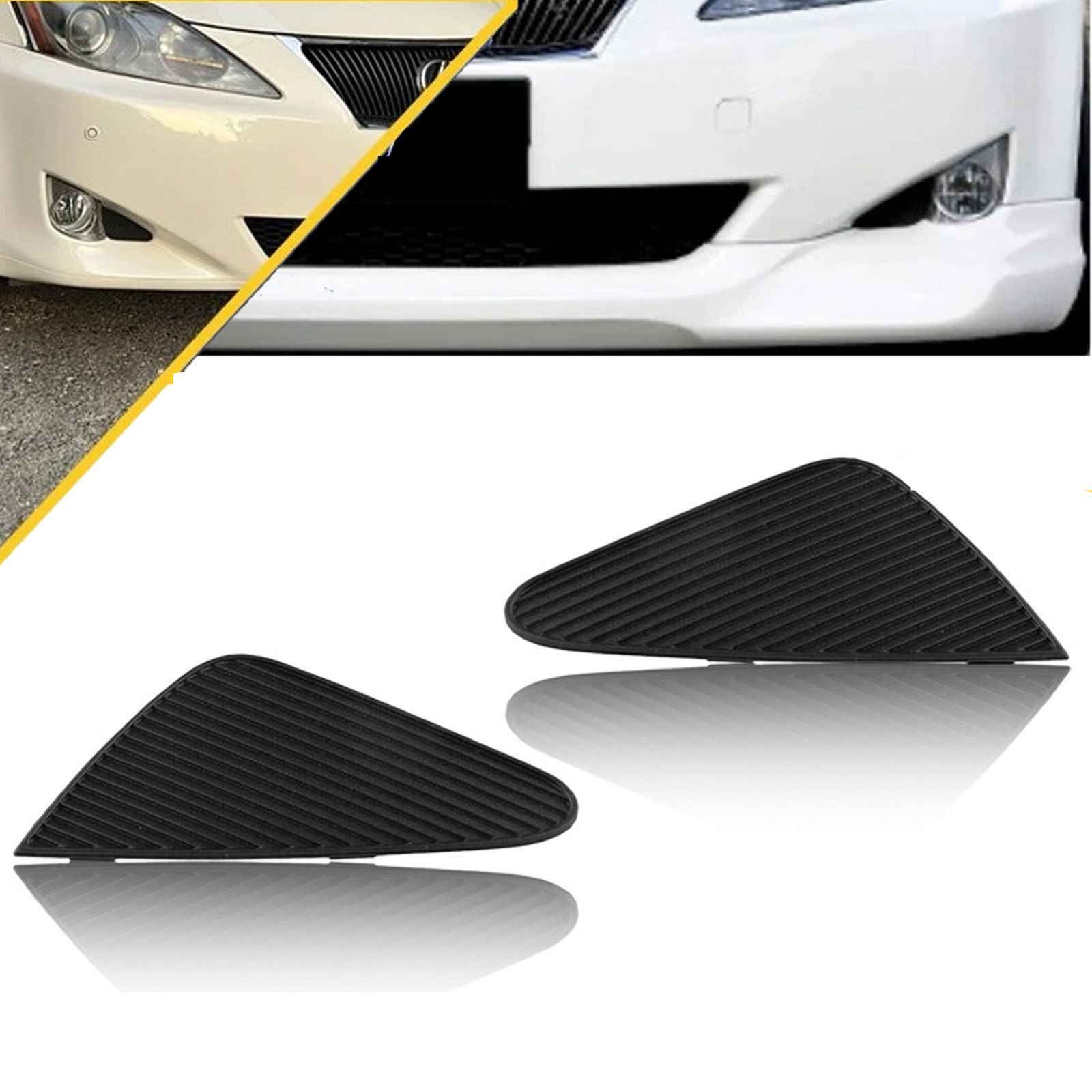 For 2006-2008 Lexus Is Is250 Is350 Front Bumper Fog Light Lamp Cover Grille 2PCS
