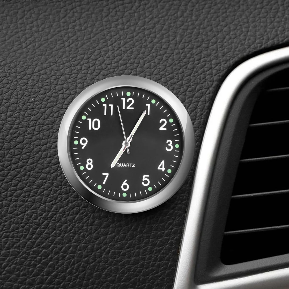 Luminous Clock Auto Car Interior Accessories Stick-On Digital Watch Quartz Clock