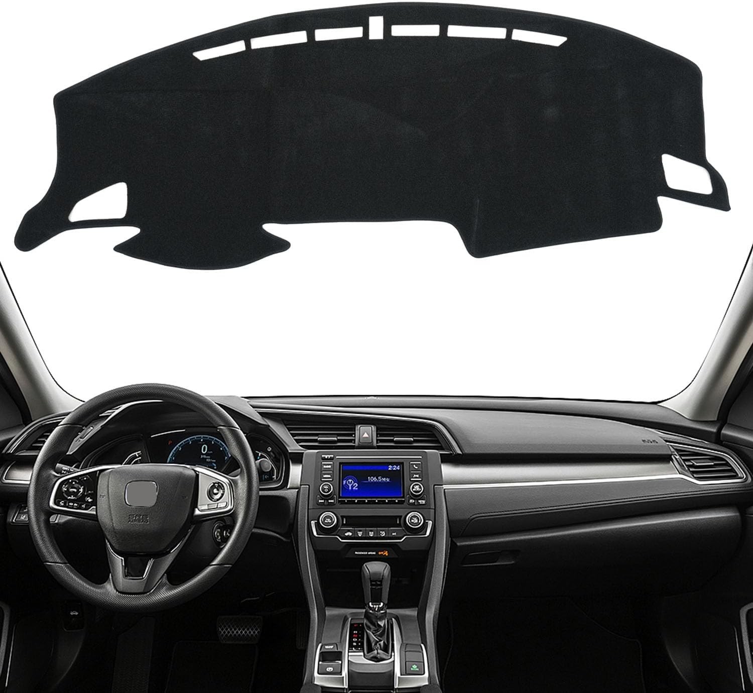 For 2016-2021 Honda Civic 10th Gen Dash Board Mat Dashboard Cover Sunshade