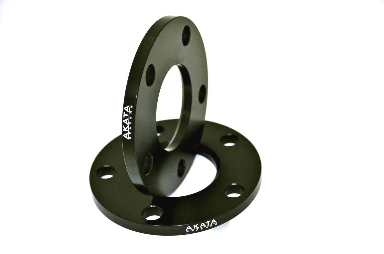 5MM SPACERS FOR MERCEDES BENZ 5X112 CB 66.56 BLACK ANODIZED.