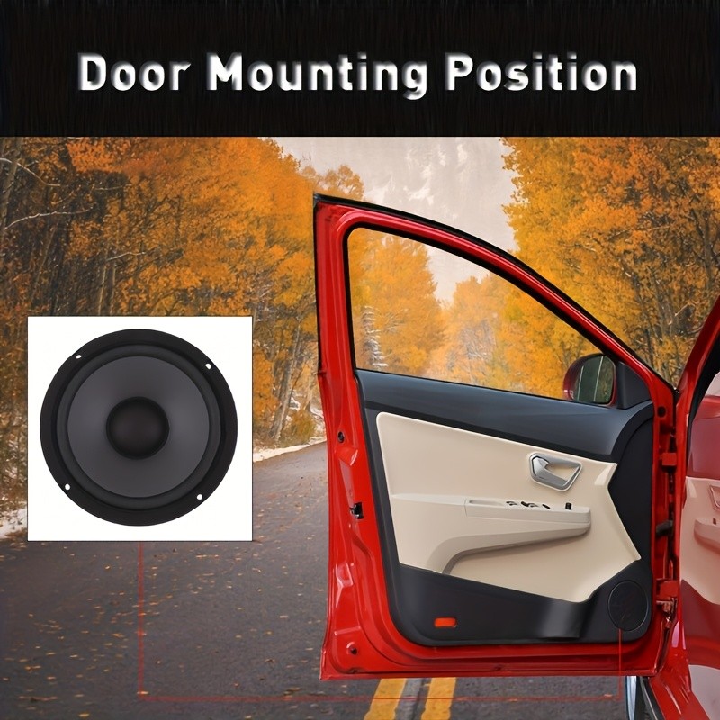 6.5” 2-Way Car Coaxial Audio Speakers Door Loudspeakers HiFi Stereo 50W RMS 4Ω