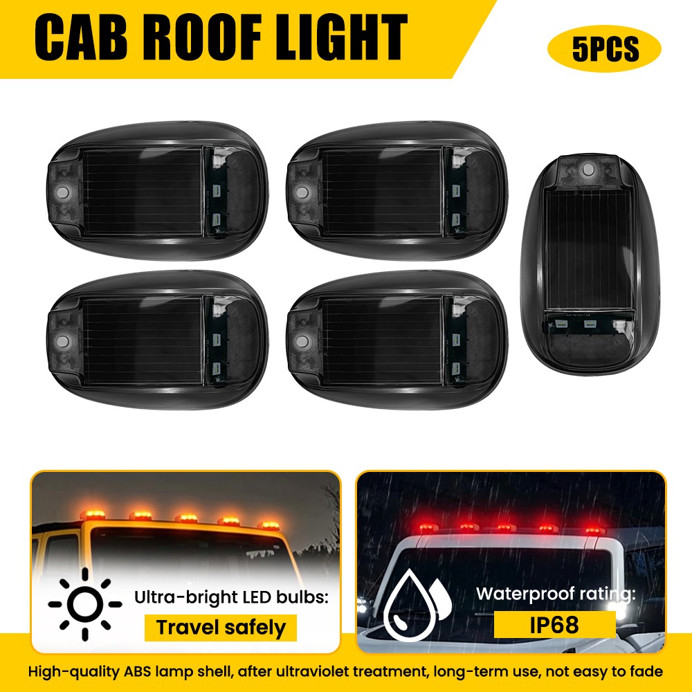 Wireless Solar Powered RGB LED Cab Lights Pro For Truck Trailer RV with Remote
