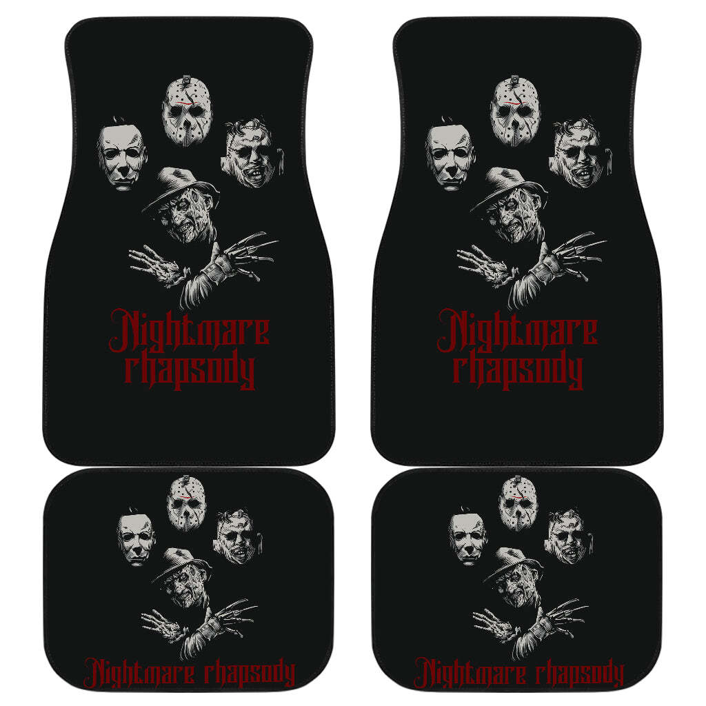 Horror Film Car Floor Mats Non-Slip Universal Fit Michael Myers Halloween Gift