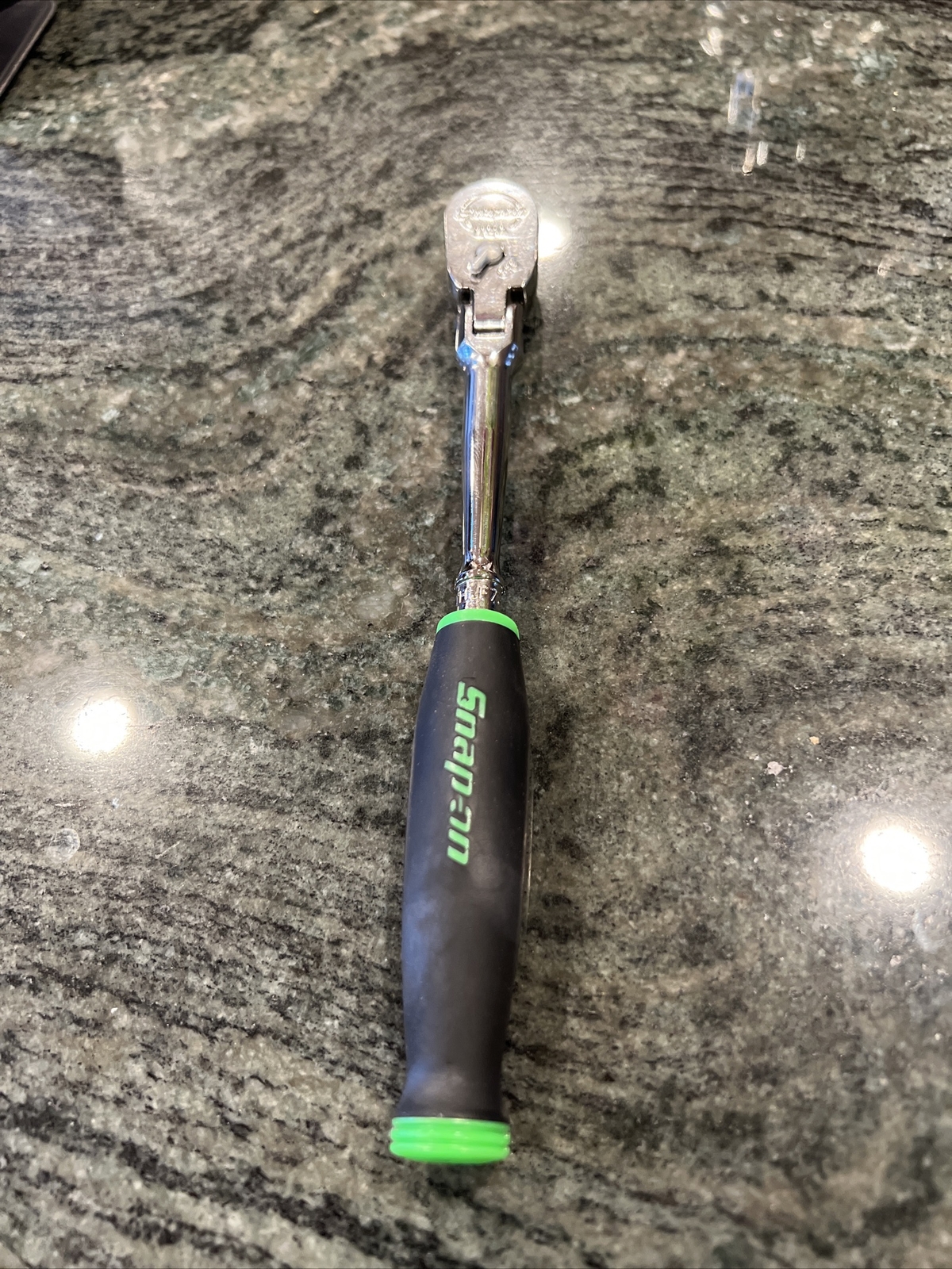 Snap On thlf72 1/4″ drive dual 80 soft grip long flex head ratchet green