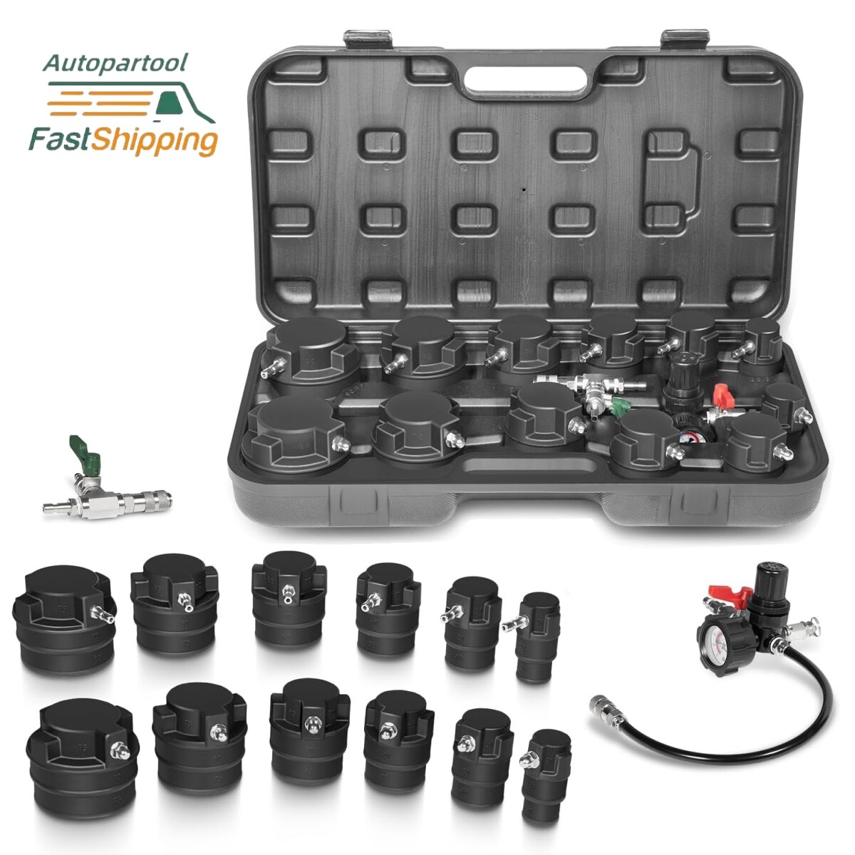 69910 Turbo Air System Leakage Test Kit with Smoke Adapter, 1-1/4” to 3-3/8”