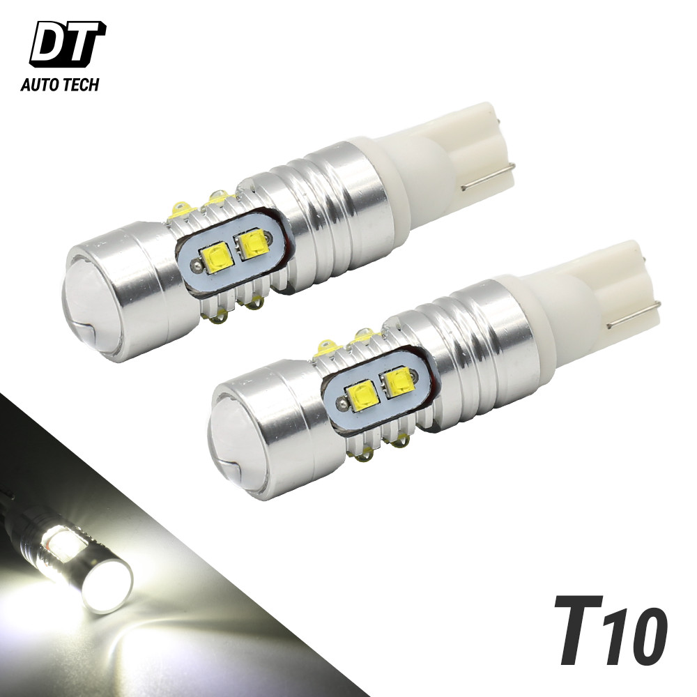 2X T10 High Power 50 Watts LED White Backup Reverse Light Bulbs Projector