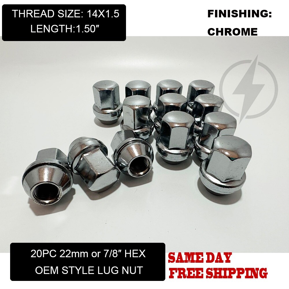 20pc Chrome 14×1.5 Fit Jeep Grand Cherokee Gladiator OEM Factory Style Lug Nut