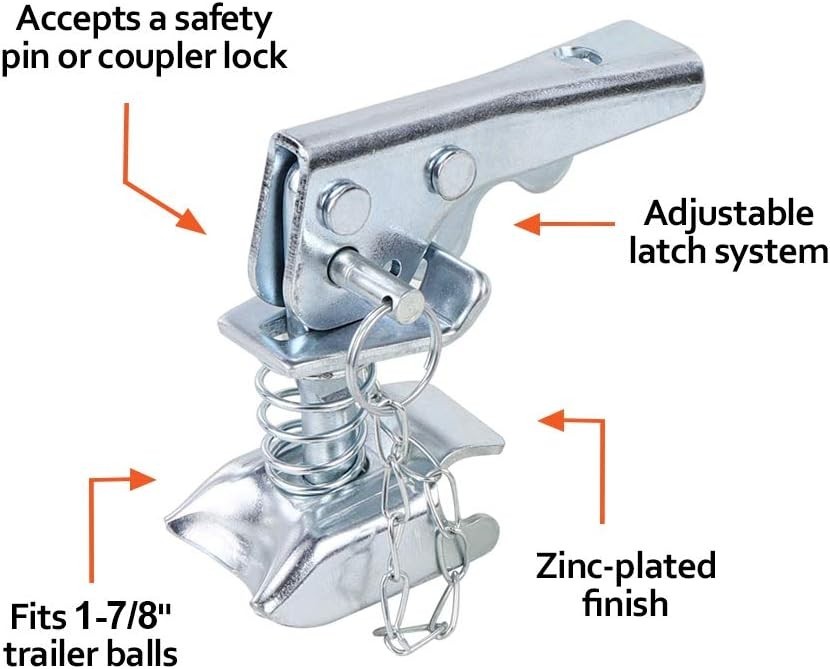 2000 lb Heavy-Duty Trailer Coupler Repair Kit with Quick-Release Mechanism
