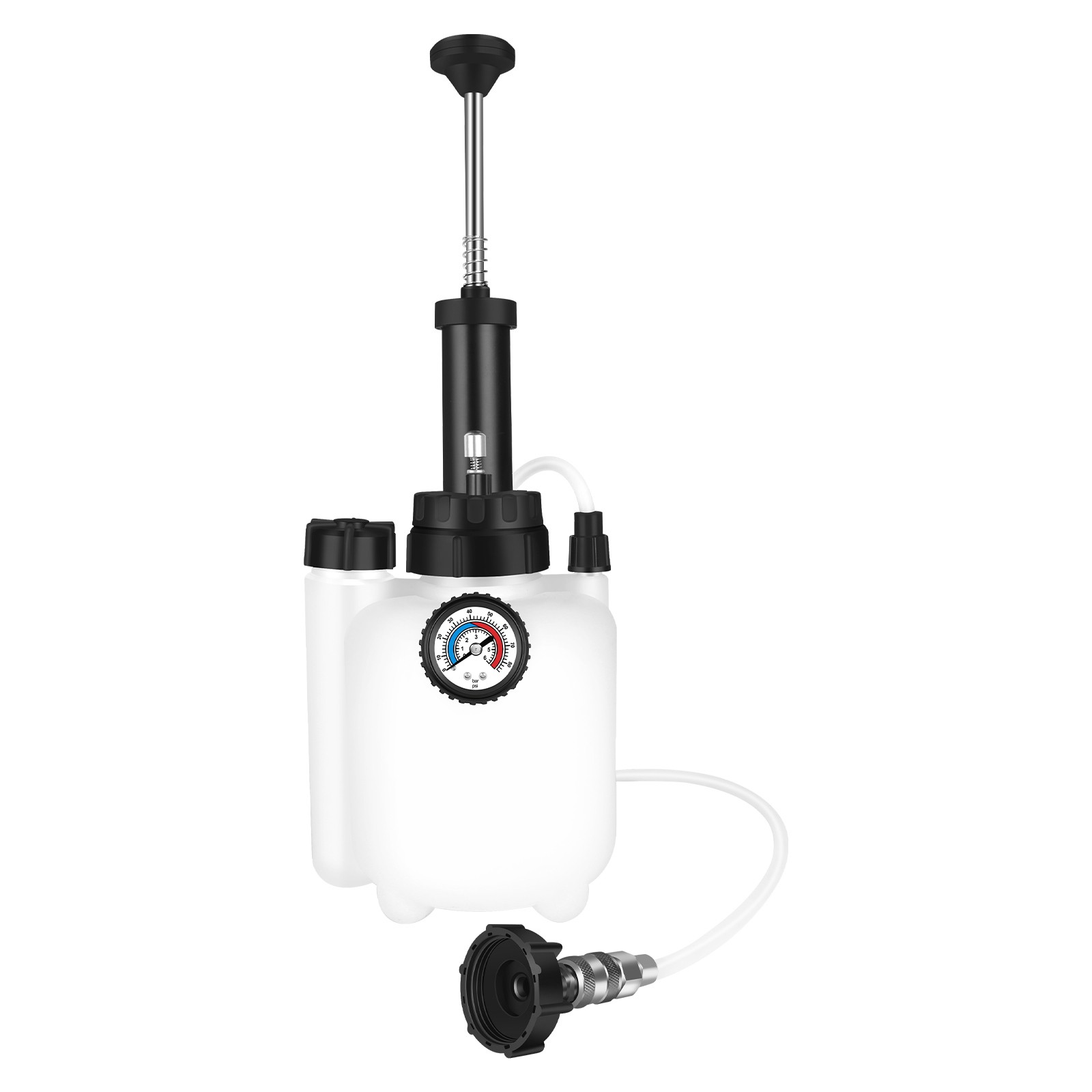 3L Brake Bleeder Kit Manual Fluid Pump W/4 Master Cylinder Adapters 1L Bottle US