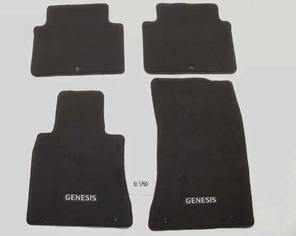 New OEM Genesis Black Floor Mats Front Rear 2015-2020 G80 RWD B1014-ADU00-RRY