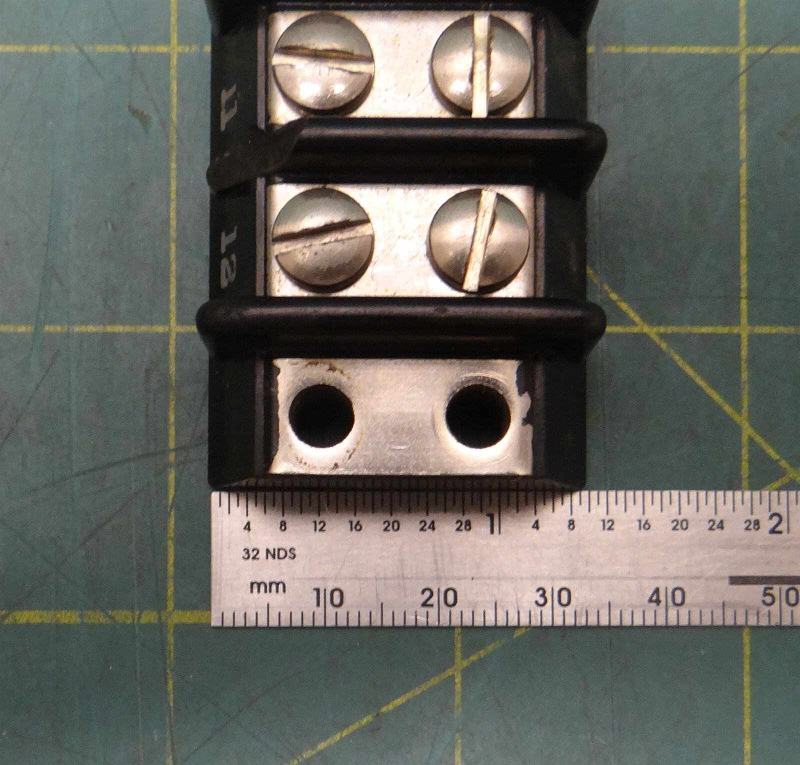 Double Row Barrier Marine Grade Terminal Block, 12 Position 7.75″ Length