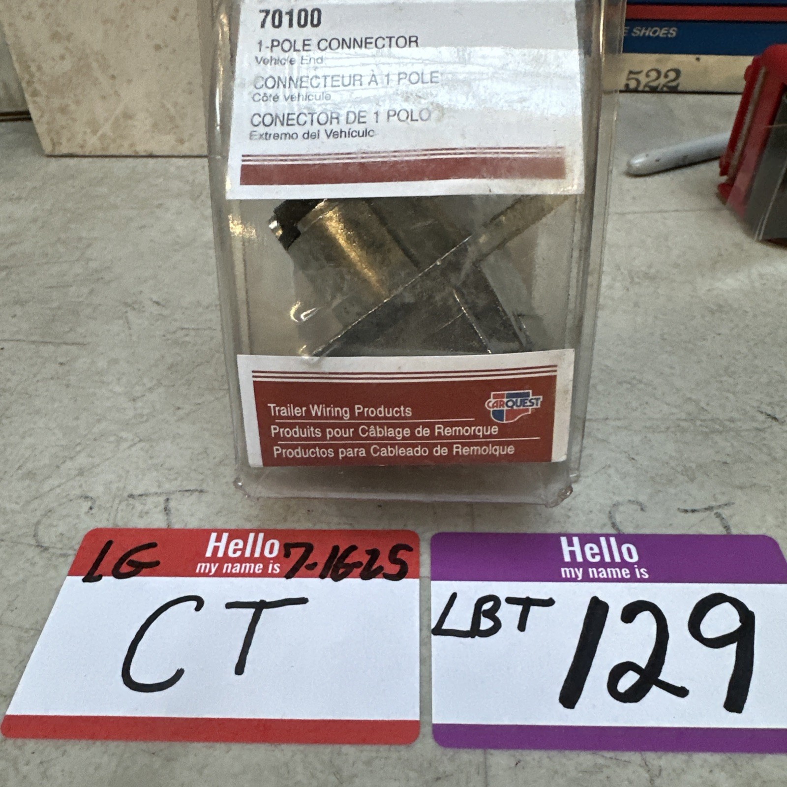 Carquest CPR 70100 SINGLE POLE PLUG Connector Vehicle End For Trailers