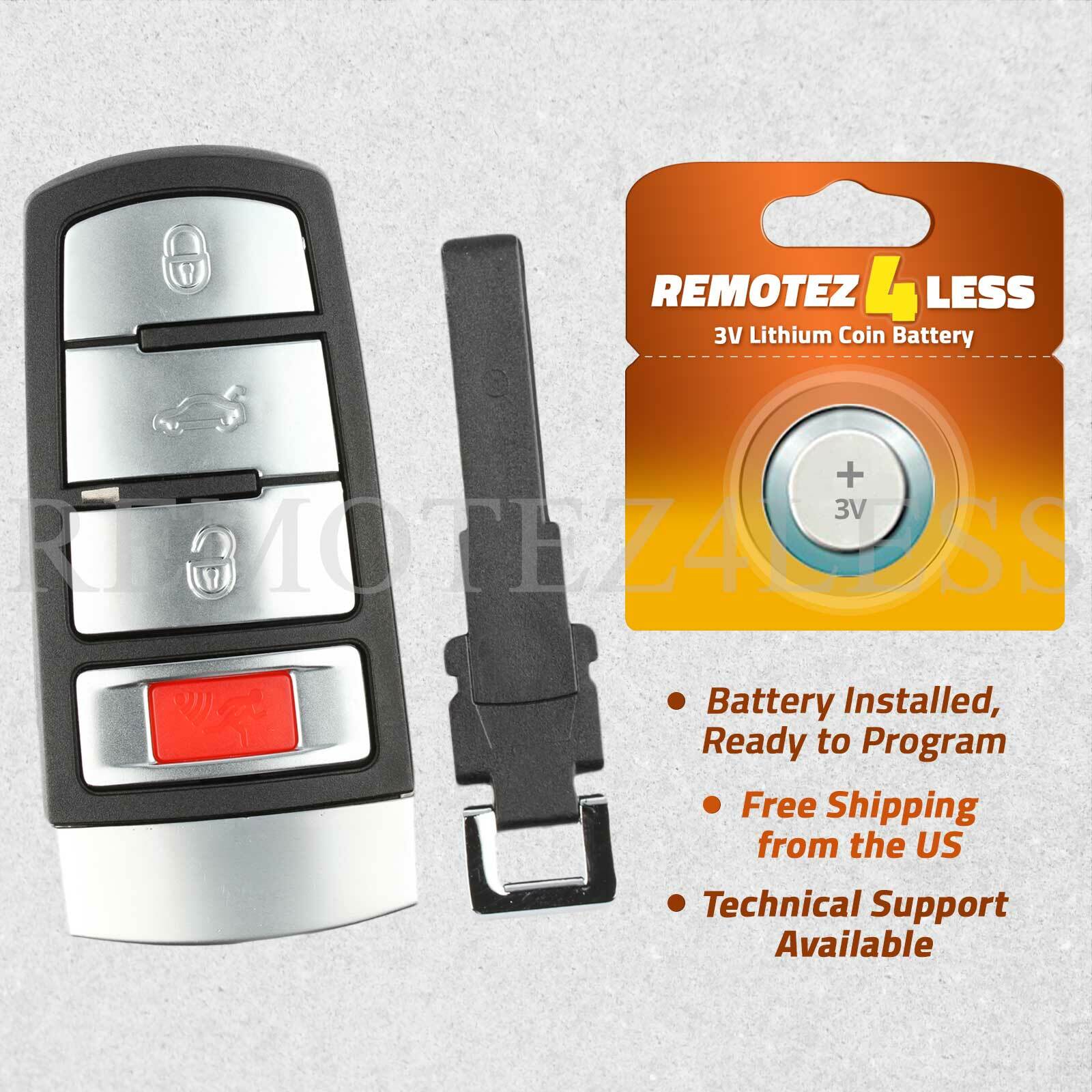 For 2006 2007 2008 2009 2010 2011 2012 2013 Volkswagen Passat Remote NBG009066T