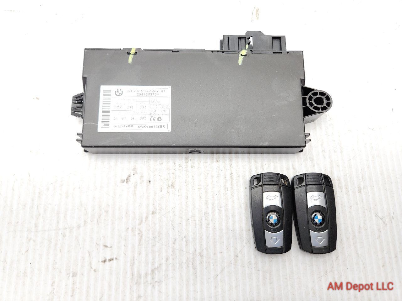 2010 BMW 535xi 535i 528i 528xi E60 E61 CAS 3 Module w Matching Key Fob Set