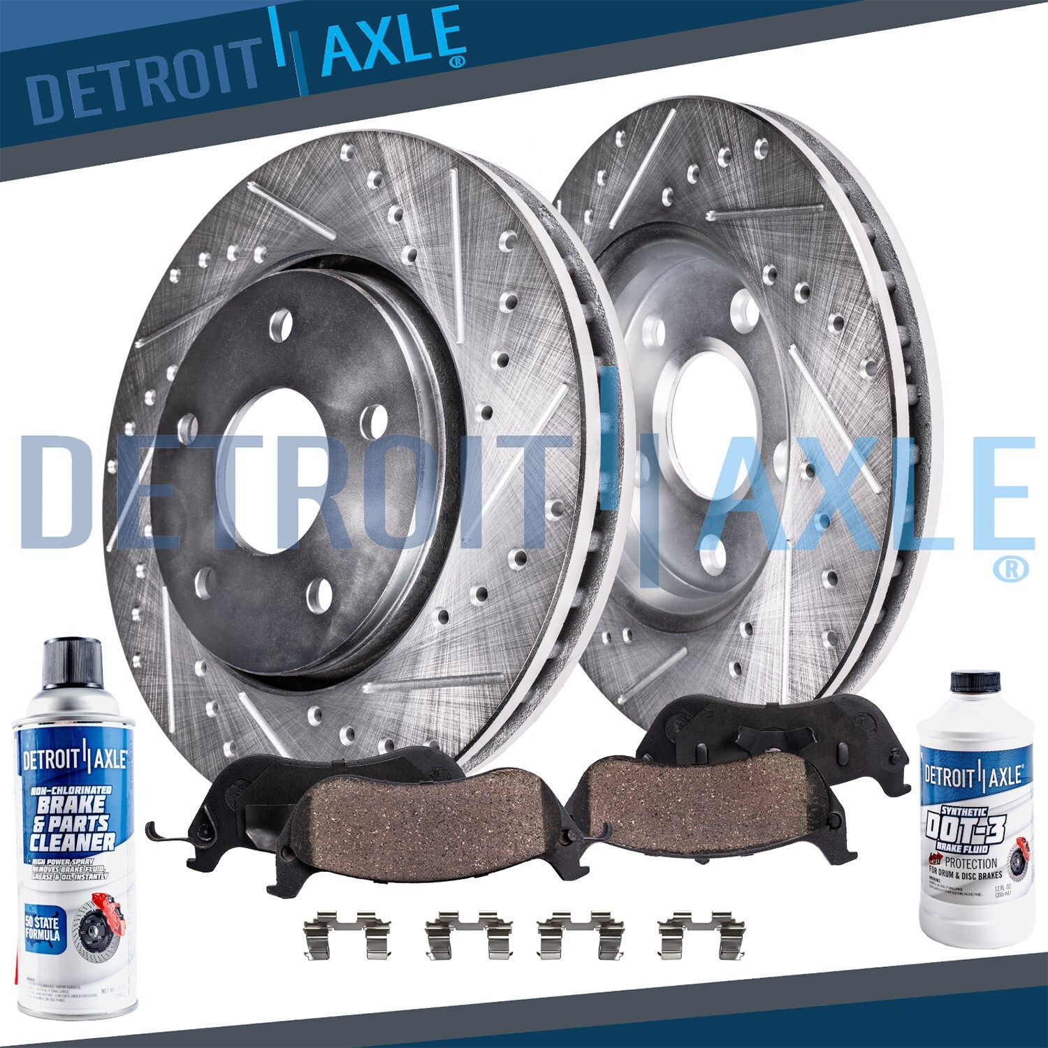 Front Drilled Brake Rotors + Ceramic Pads 2010 2011 2012 Ford Taurus SHO 3.5l