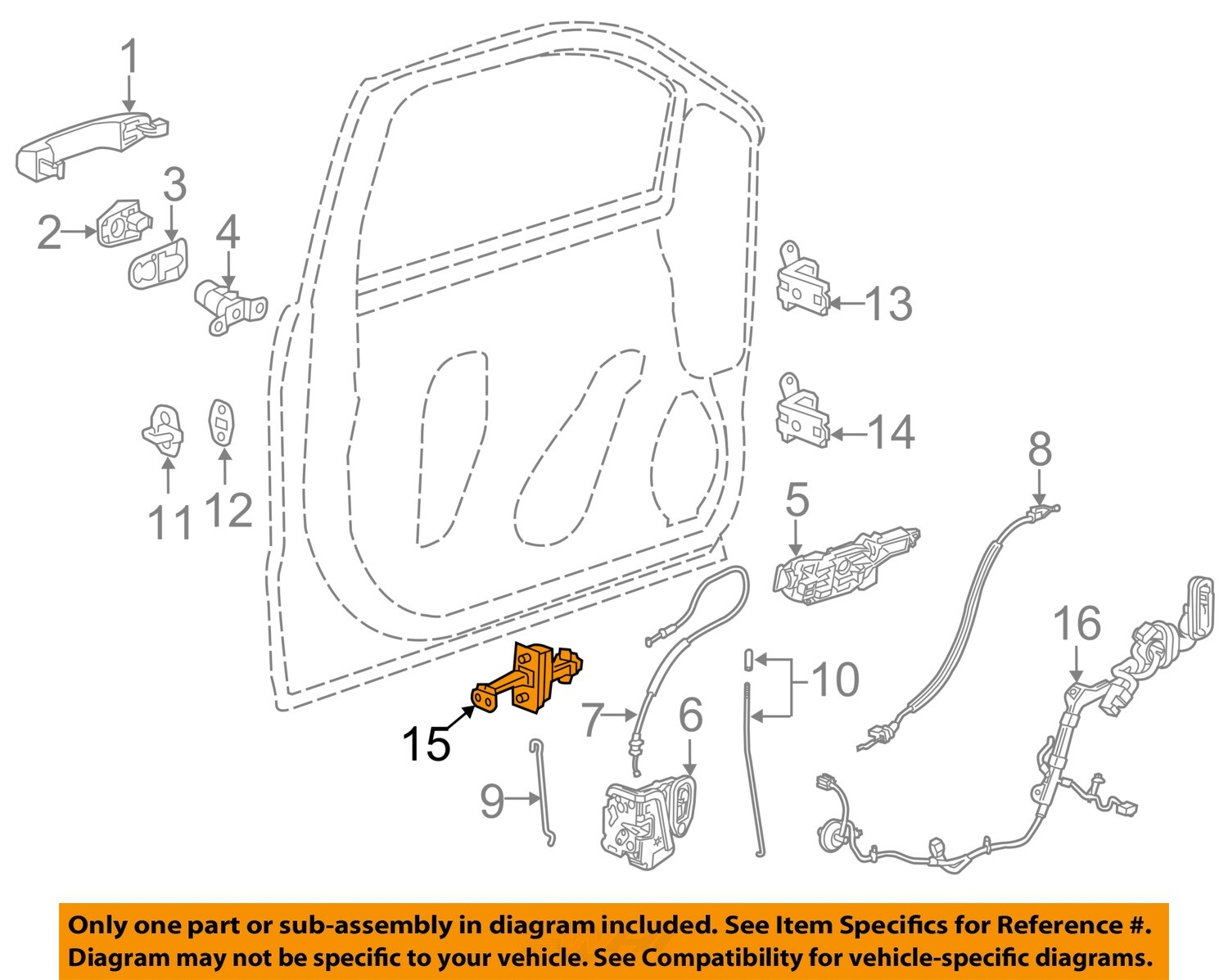 GM OEM 14-20 Escalade ESV Front Door Lock Hardware-Door Check 84186138