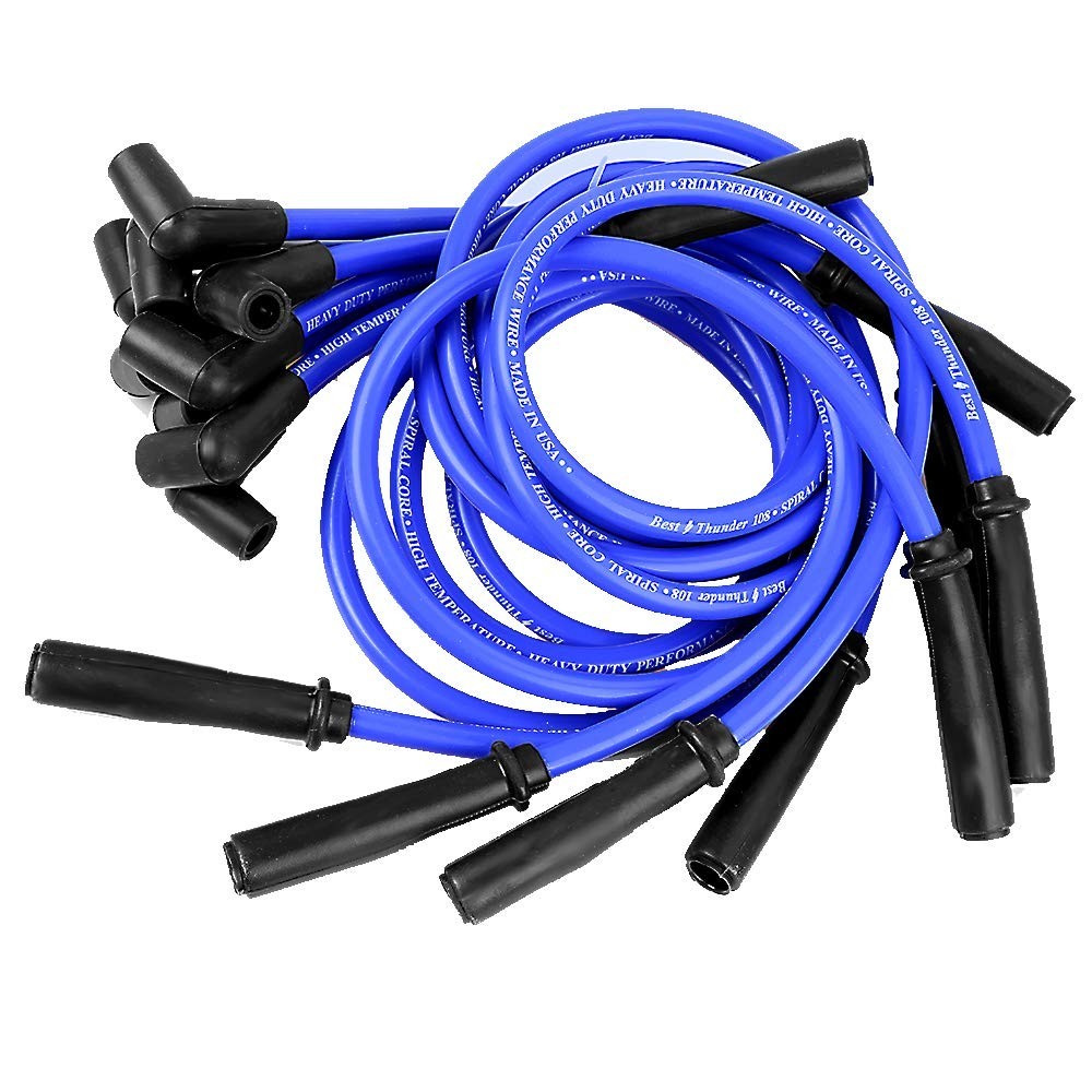9 Pack 10.5mm Spark Plug Wire Set Electronic Ignition Cables Replacement for SBC