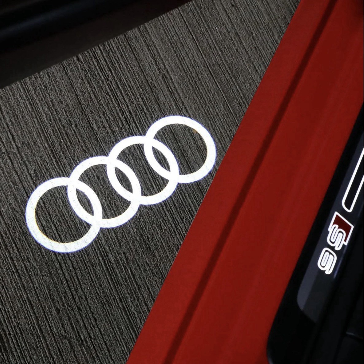 AUDI BEAM RINGS-PUDDLE LIGHT’S NEW OEM. MSRP $285.99 SET OF TWO 4G00522133G