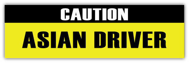 ASIAN DRIVER sticker decal 8″ x 2″