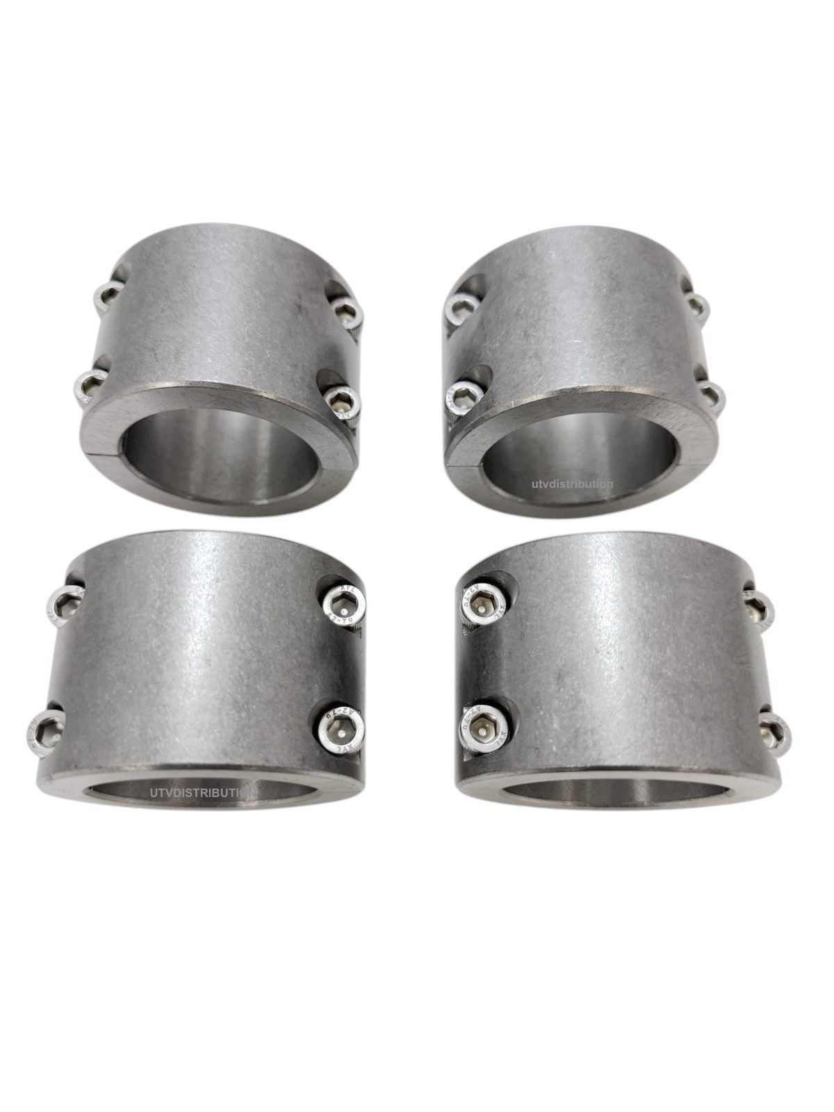 4 Steel tube clamps bolt on 1.75″ 1 3/4″ roll cage mounts lightbar tire mount