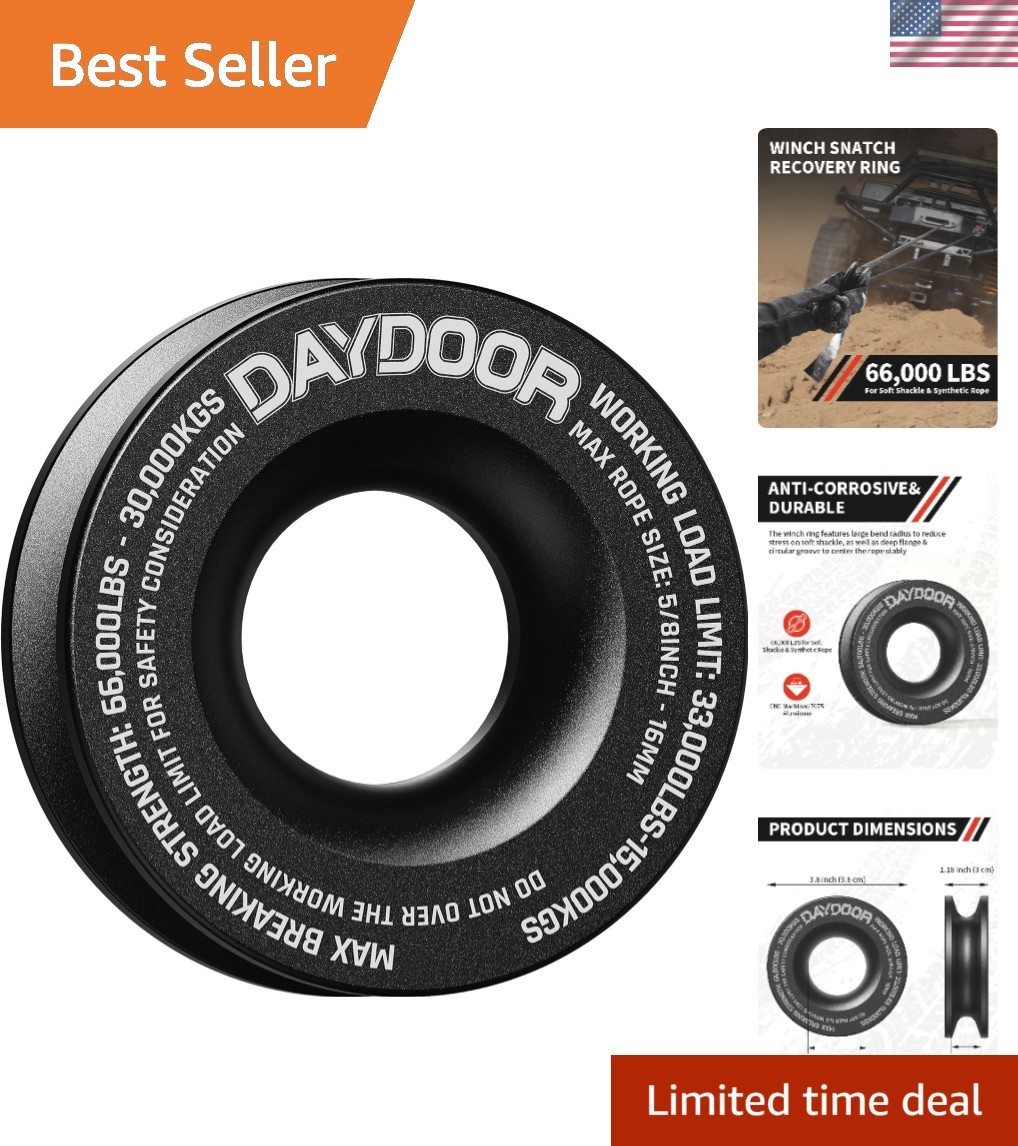 Precision CNC-Machined Recovery Ring – 66,000 lbs Strength for Safe Extraction