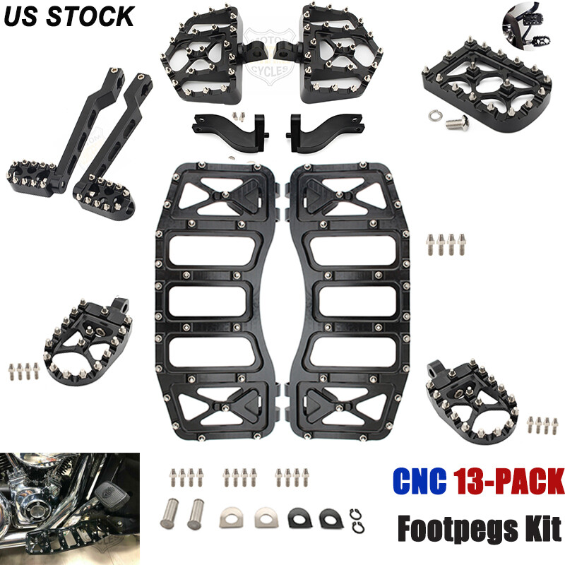 Floorboard Footboards For Harley Touring 1988-24 Road King Street Electra Glide