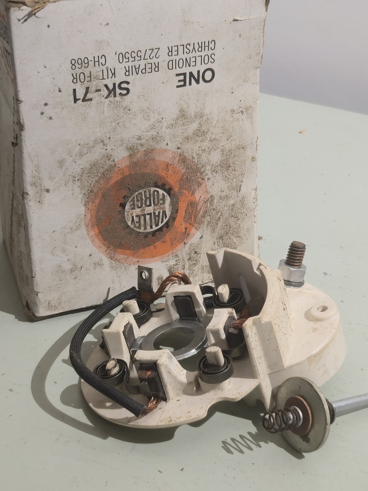 Vintage NOS Valley Forge SK-71 Starter Brush Plate Solenoid Cap CHRYSLER Read