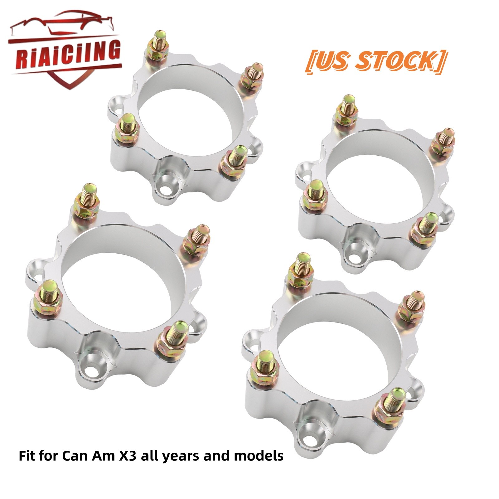 4PC 2″ Wheel Spacers with 4/137 Bolts and 12mm studs fit for Can Am X3 all years