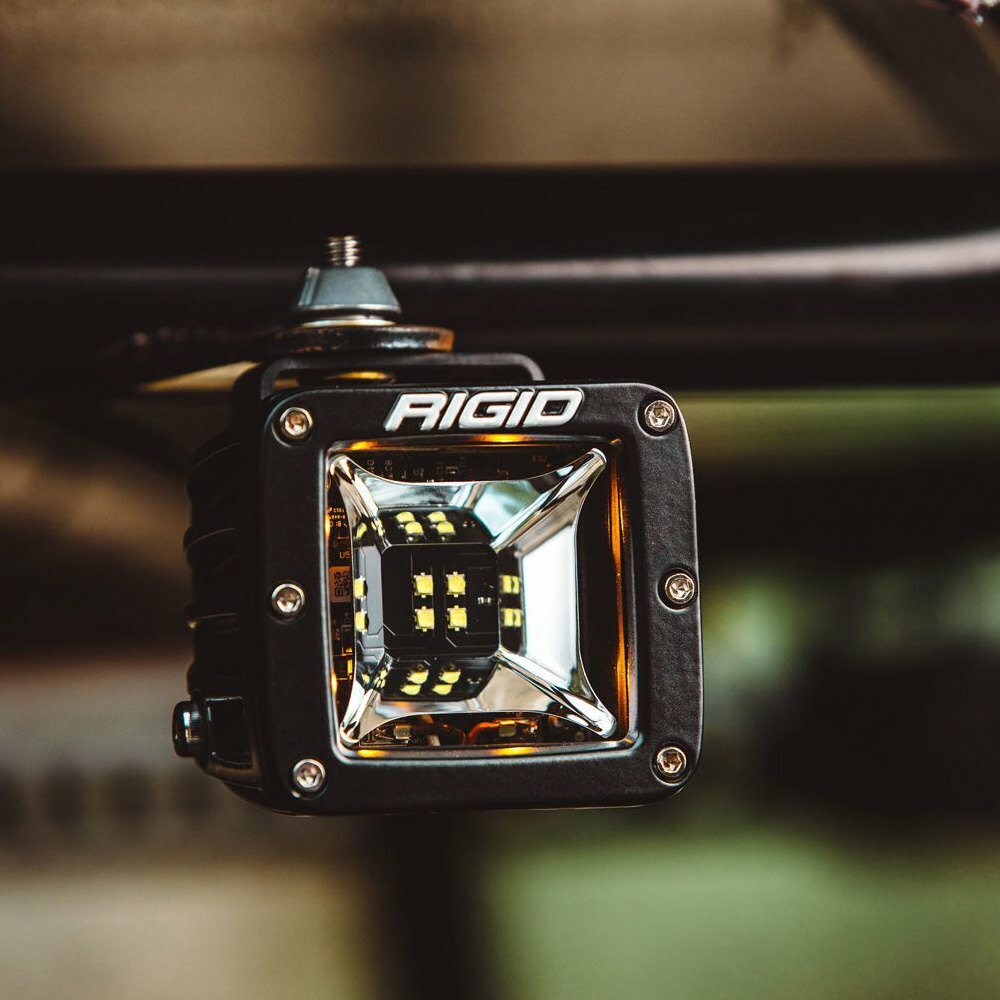 Rigid® Radiance Scene Amber Backlight 3″ Cube Square LED Light Pods (Pair) 68204