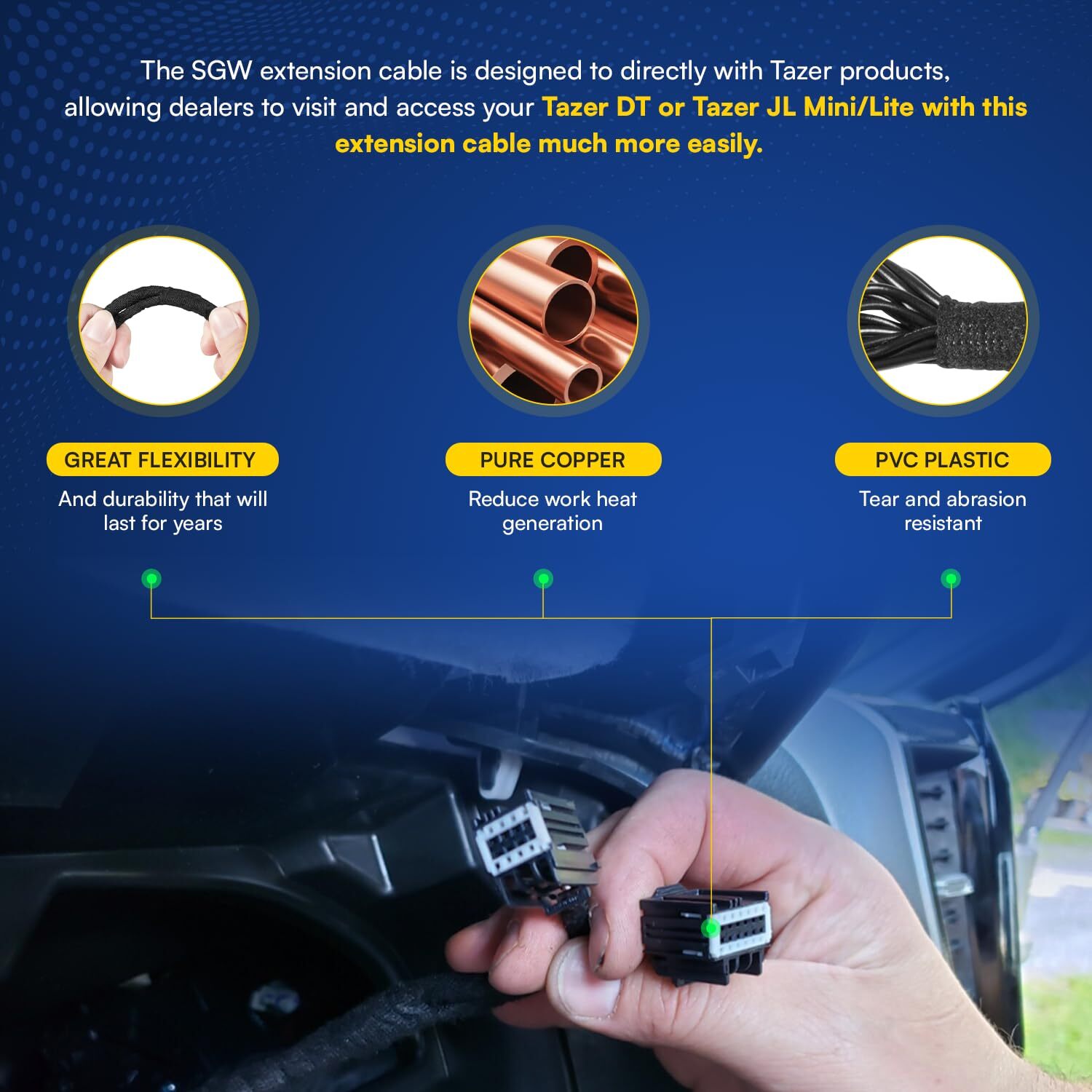 Automotive SGW Bypass Module Extention Cable for Jeep Wrangler Gladiator Ram