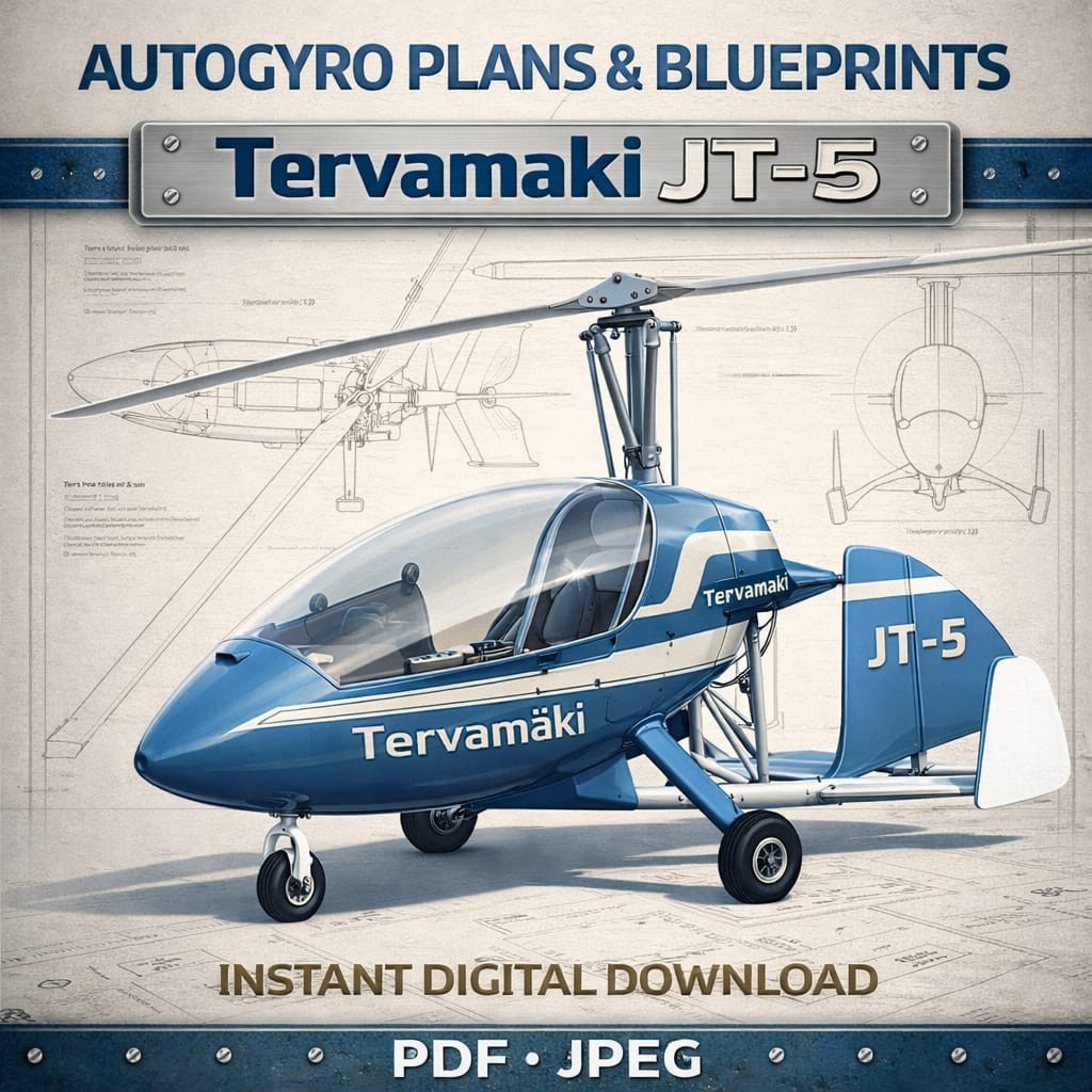 Plans Autogyro Tervamaki JT-5 & Blueprints | Gyrocopter Aircraft Plans |PDF,JPEG