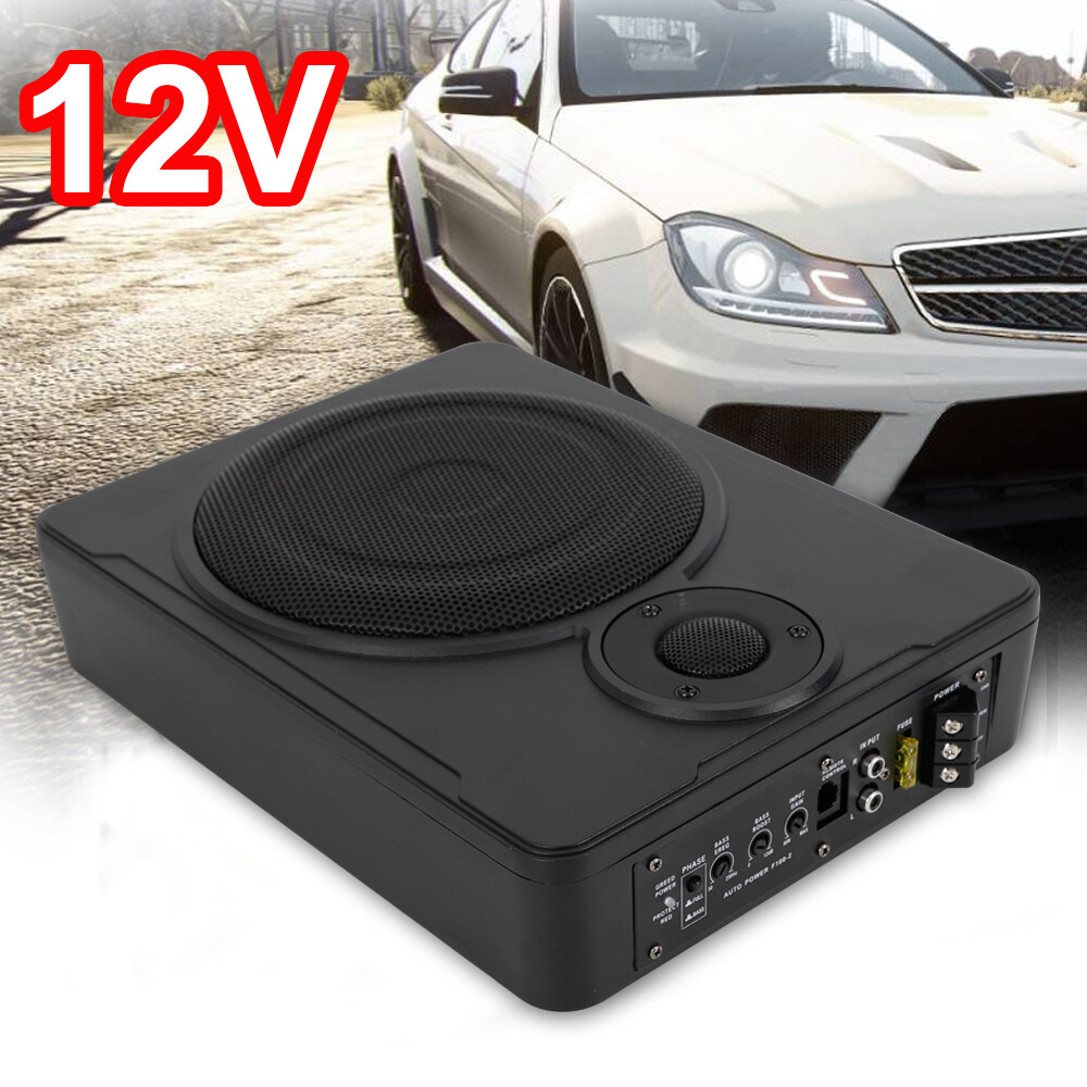 SOUNDSTREAM 8IN BEHIND UNDER SEAT SUBWOOFER BOX BASS SPEAKER AMPLIFIER 600W